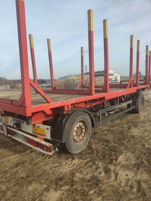Przyczepa 2 osiowa do drewna platforma Schmitz - Gotha AFW 18 2007 rok