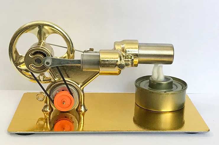 Motor Stirling Mini Modelo ar quente com gerador dínamo eletricidade LED NOVO