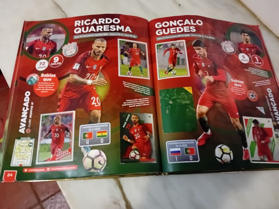 Caderneta Selecção Portugal Panini Fome de Vencer
