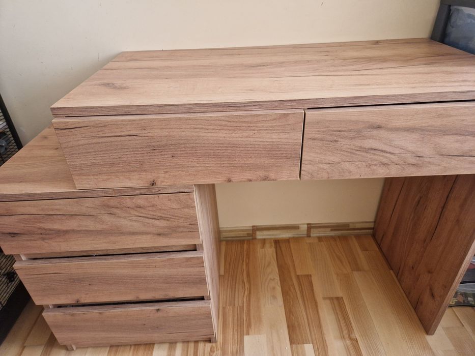 Biurko komputerowe szkolne Gamma dąb craft.