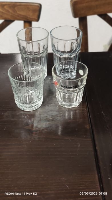 Copos, chávenas, taças sobremesa, copos shot