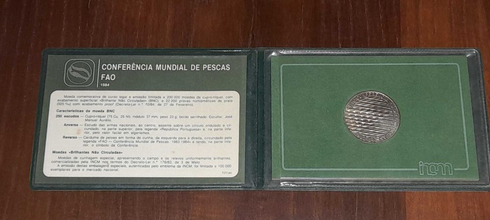 Moeda dedicada à Conferência Mundial de Pescas (1984)