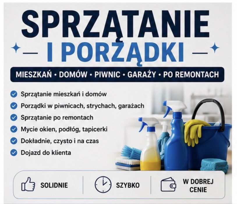 Sprzątanie Apartamentów / garaży / mieszkań / piwnic