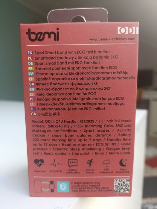 Smartwatch zegarek Bemi Odi z EKG!