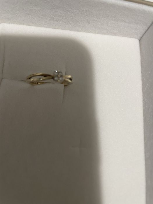 Pierscionek Kruk rozmiar 14 zloto proba 584