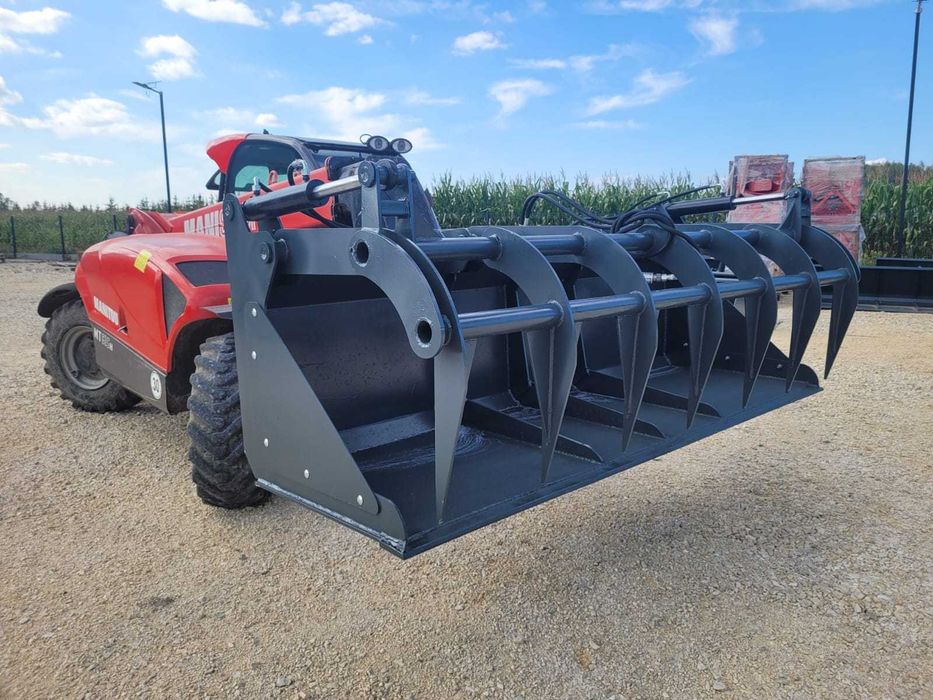 Krokodyl/ Łyżko-krokodyl do ładowarki teleskopowej/ tura ciągnika/ Szufla do Manitou JCB Merlo CAT 2,4m 2,2m 2,0m- Dowóz