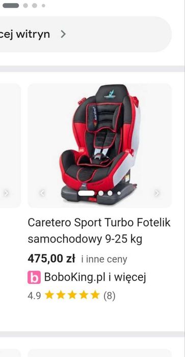 Fotelik samochowdowy Carretero turbo sport