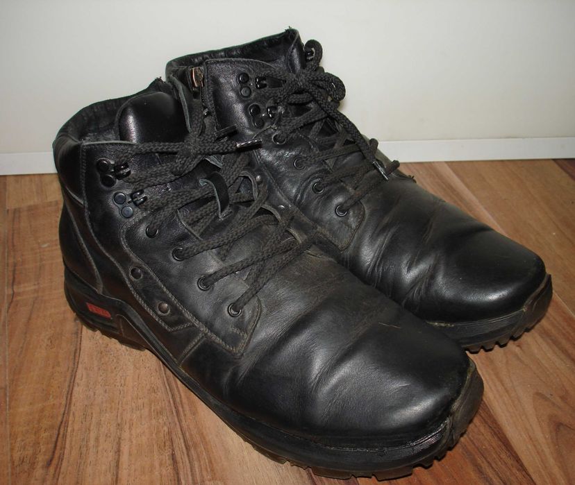 мужские зимние кожаные ботинки Mida EUR 45 стелька 29 см.