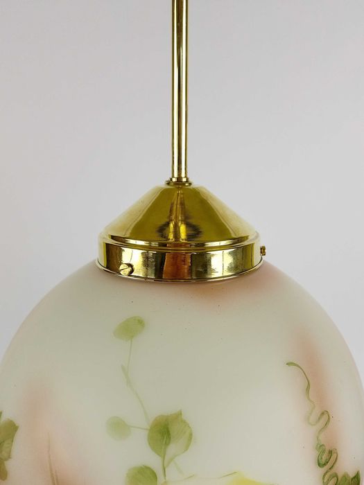 Lampa rustykalna malowana retro vintage PRL retro