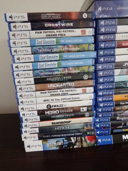GRY PS4 PS5 God Of War JEDI Last Of Us 2 Gran Turismo SACKBOY Valhalla