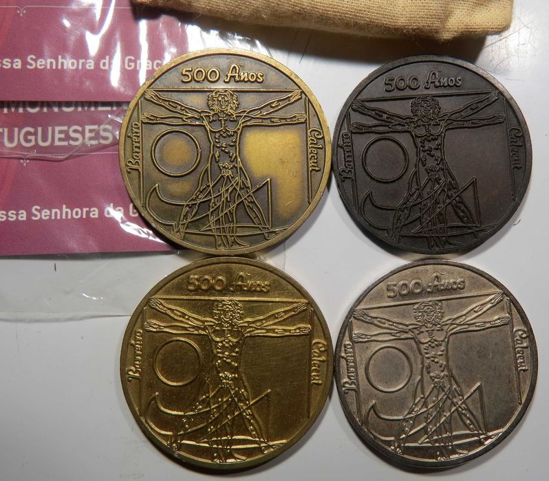 Conjunto Moedalhas 4 Medalhas Alvaro Velho 1997 ( 4 metais ) + Sevilha 92 + 2x Monumentos Port.