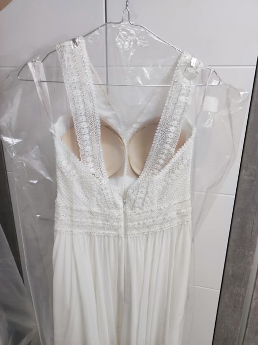 Suknia ślubna śmietanka kolekcja Gala model EMBA stan idealny