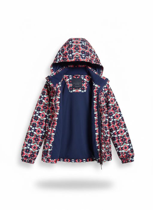 Яскрава демісезонна/лижна куртка на дівчинку 146-152р