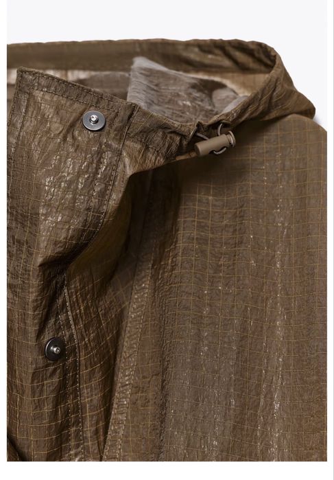 Peleryna przeciwdeszczowa zara plaszcz brazowy