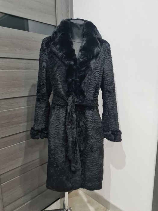 Eleganckie długie futro naturalne - królik | Ochnik, M / L