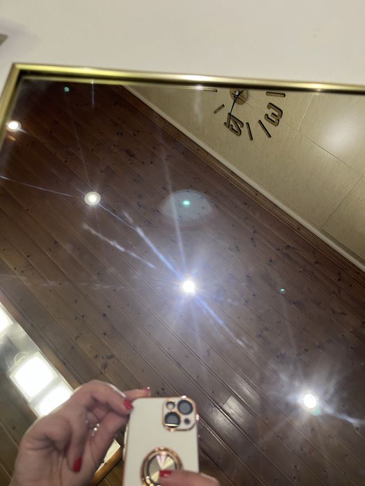 2 espelhos dourados cada 15€