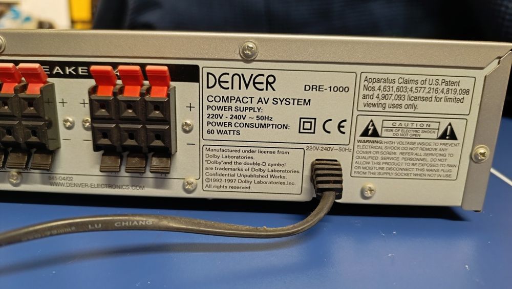 Amplificador DVD Tuner RDS Denver DRE-1000