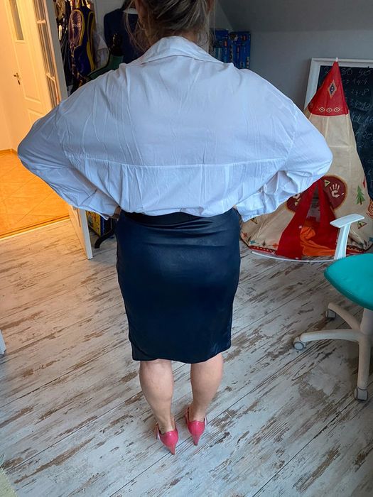 Li parie spódnica tuba ołówkowa nowa skóra elastyczna L 40