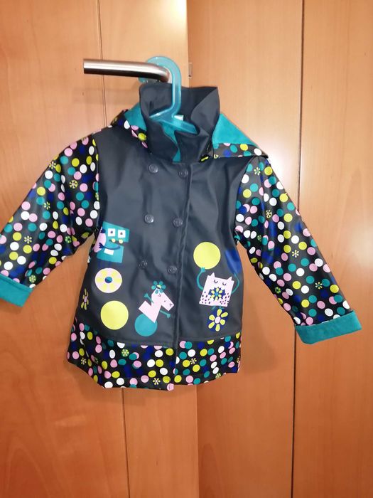Gray Gabardine with Colorful Prints TucTuc 18 Months for Girls