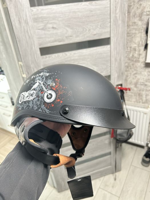 Мото шлем каска с очками