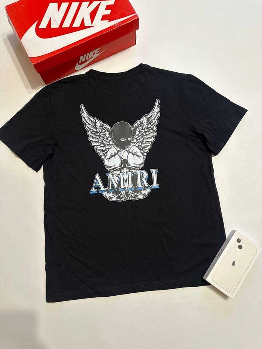 Футболка чорна/чоловіча/Амірі/AMIRI/футболка amiri/амірі/дешево /Ангел
