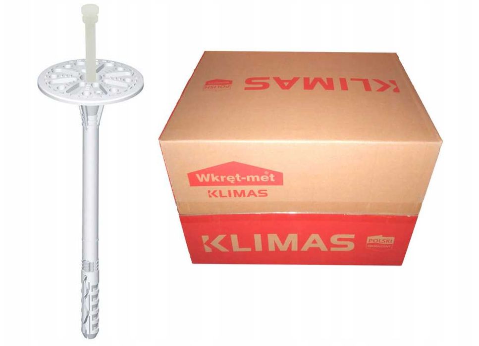 Kołki 100 szt do izolacji Klimas 26cm i szpilek 70 szt