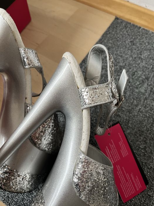 Szpilki Pole Dance silver shine r.37 nowe jak pleaser