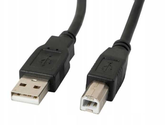 Kabel do drukarki, skanera USB 2.0 A/B czarny 3m