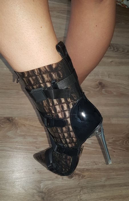Piękne szpilki transparentne roz 36 obcas 11cm