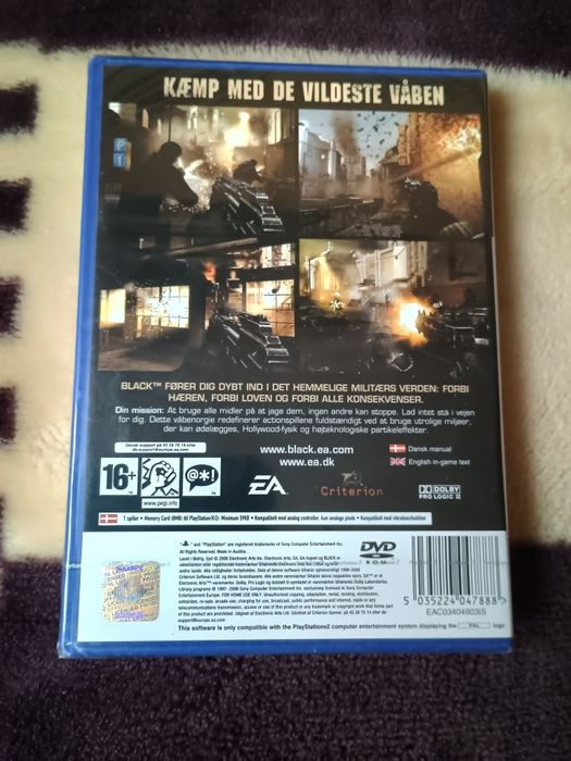Black PlayStation 2 NOWA w FOLII