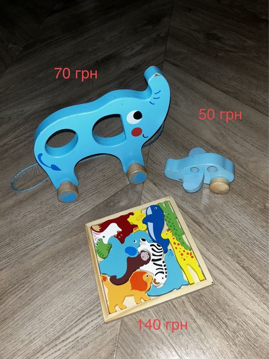 Каталка Nuby, літак самолетик  Hape, пазли дерев’яні