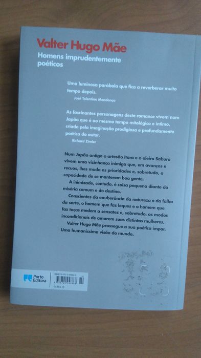 Livro Homens imprudentemente poéticos, de Valter Hugo Mãe