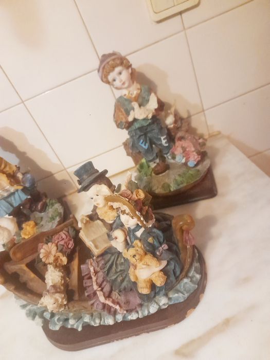 Conjunto de 3 Peças Estatuetas Antigas