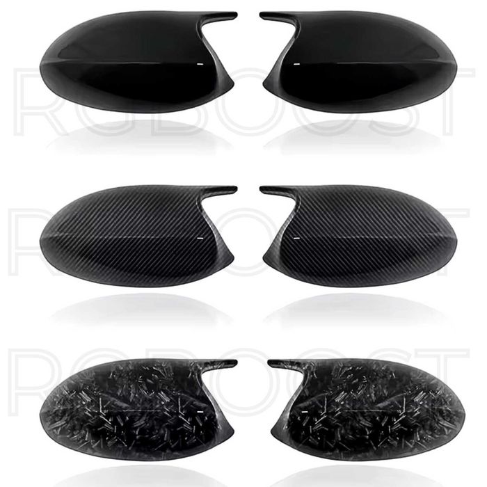 Накладки зеркал BMW E/F/G Серия М стиль Черный глянец/Карбон/Кованный