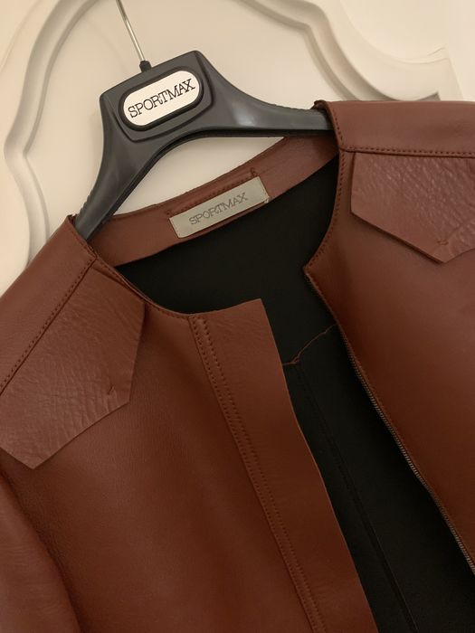 MAX MARA kurteczka bez podszewki, skóra naturalna