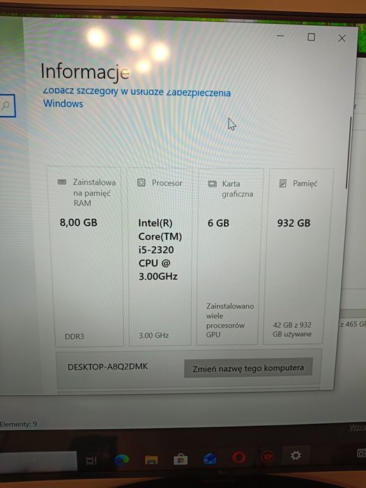 Komputer stacjonarny i5 2320