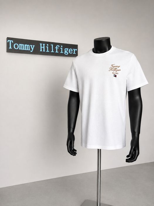 Tommy Hilfiger чоловіча футболка | Вишивка | Преміальна якість | M L XL XXL