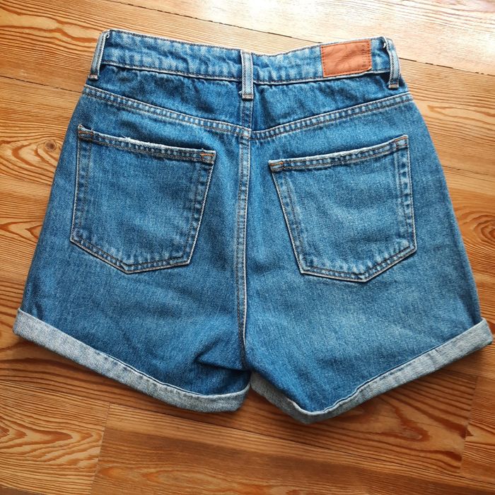 Calções ganga, cintura subida, n.36, Bershka