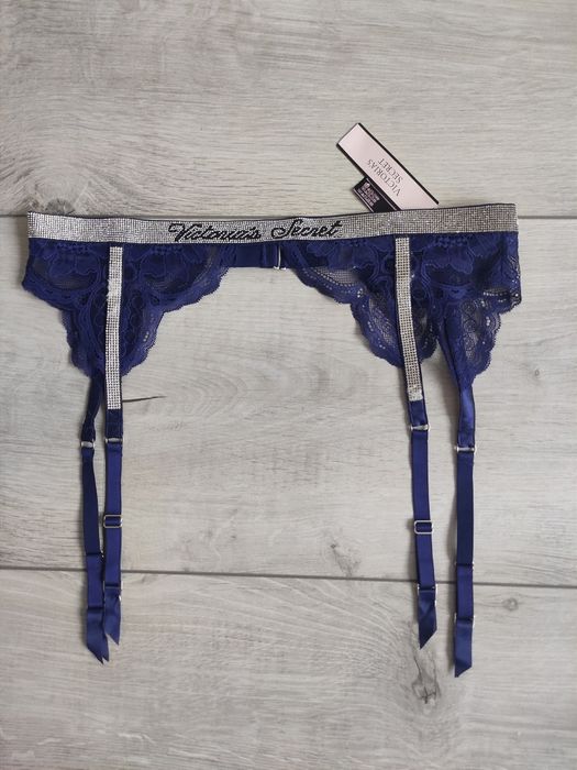 Синій пояс із мереживом від Victoria's Secret розмір M-L