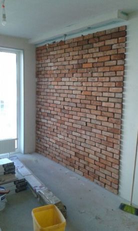 Płytki z cegły,lico  -cięta cegła