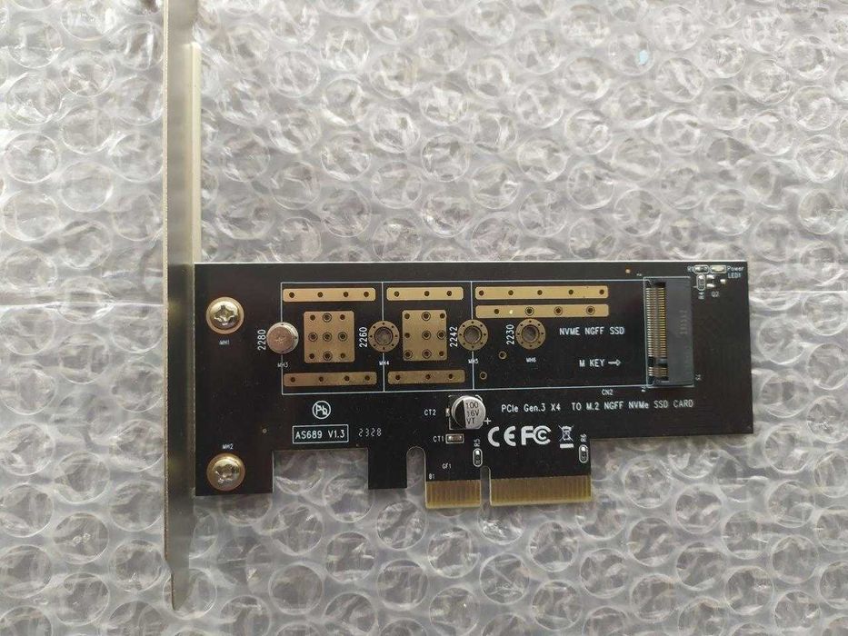 Контролер (плата расширения) PCI-E M.2 AgeStar AS689 ver 1.3