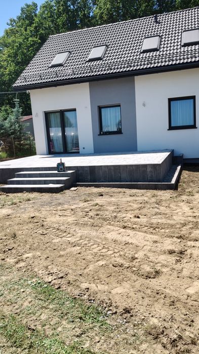 Układanie kostki brukowej granitowej Wolne terminy !  usługi Mini kopa