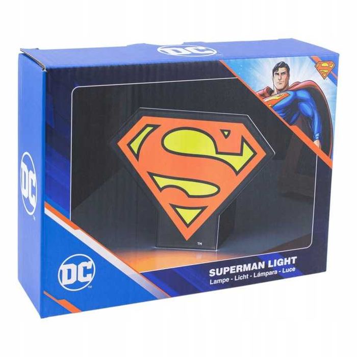 Lampka Biurkowa SUPERMAN Logo Box Light Symbol S 16CM DC COMICS Nowa