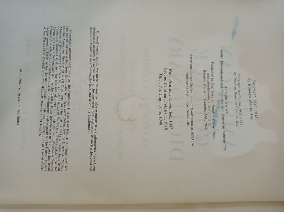 The American College Dictionary - Ramdom House