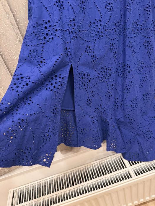 Сукня GUESS нарядна мереживна бавовняна асиметрична синя, розмір L-XL