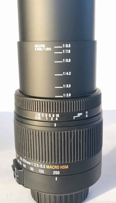 Para Nikon. Objectiva Sigma DC 18-250mm 1:3.5-6.3 MACRO HSM
