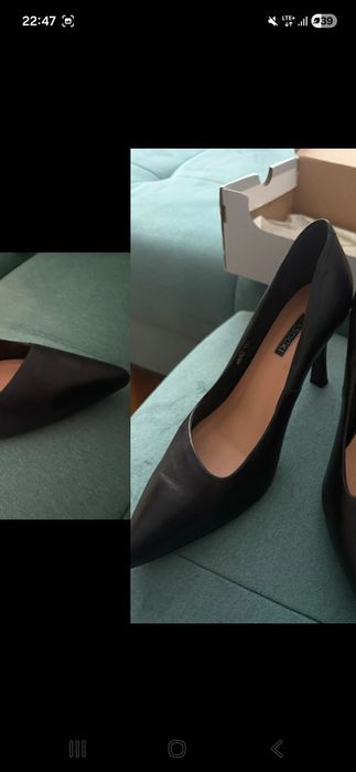 Szpilki Lasocki 39 skora  naturalna