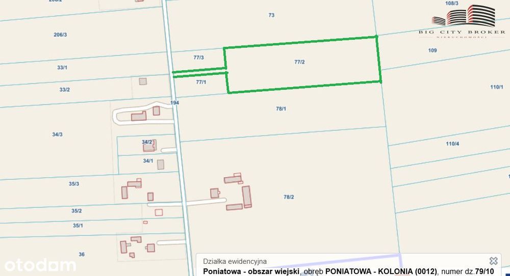 Działka siedliskowo-rolna Poniatowa Kolonia - Widok 3