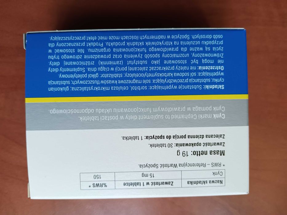CYNK 15 mg 30 tabl zdrowie i odporność