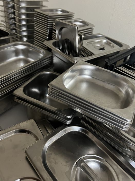 RECIPIENTES/ CUBAS GASTRONORM EM INOX – VÁRIOS TAMANHOS